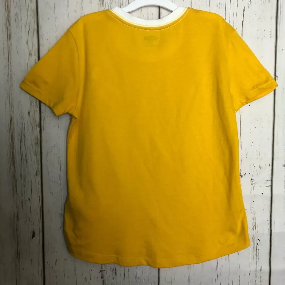 Old Navy Girls Yellow Graphic Short Sleeve XS(5)